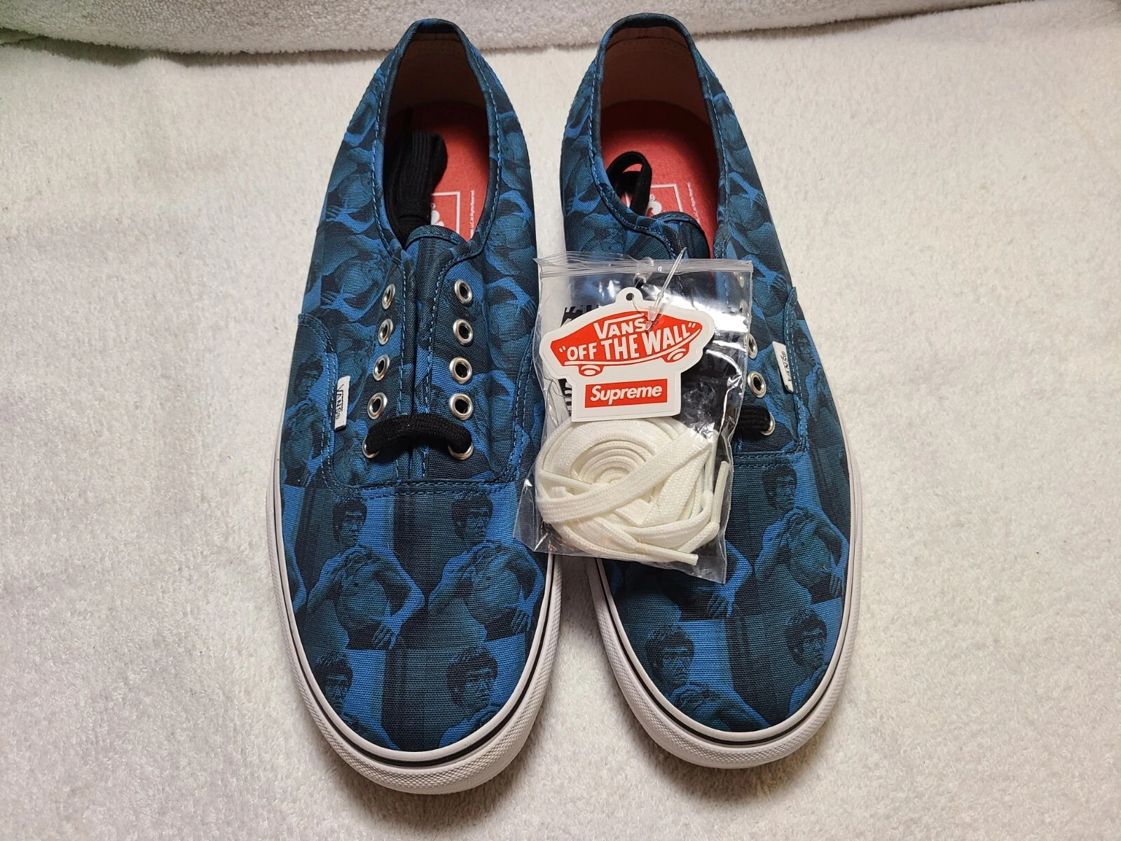 Vans x Supreme Bruce Lee Authentique Pro bleu taille 12 homme neuf avec boîte RARE