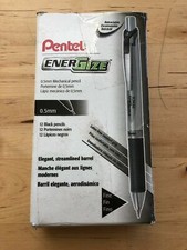 PL75A Pentel EnerGize Mechanical Pencil, 0.5mm Lead, Black, Pack of 12