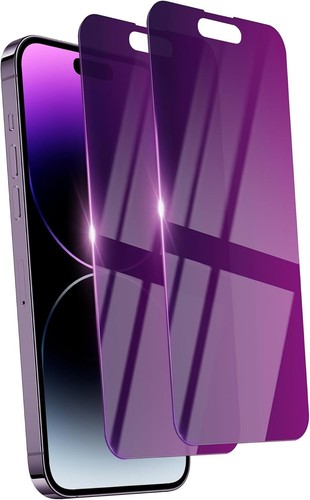 2 Pack Privacy Screen Protector for Gradient Purple iPhone 14 Pro Max