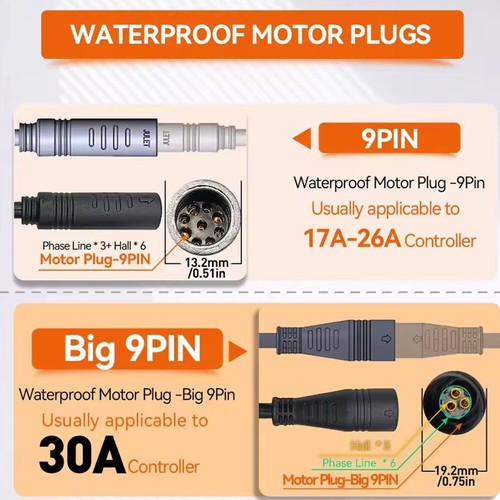 EBike 36V/48V 17-30A Controller+S866 Display&Light Brake PAS for350W-1000W Motor - Picture 21 of 28