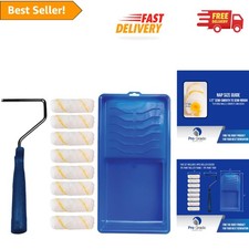 Compact 10-Piece Paint Roller Set - Durable, Washable Tools for Perfect Finishes