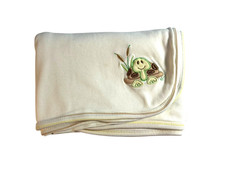Touched By Nature Organic Baby Blanket Turtle Organic Cotton HTF Made in the USA