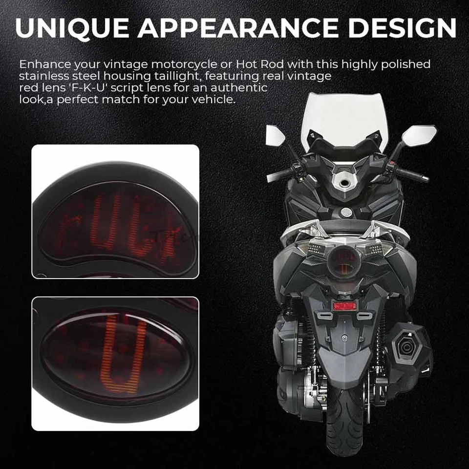 Luz trasera LED retro universal 12V para Ford Modelo A Chopper 28-1931 Foto 4 de 4