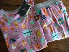 CUDDL DUDS Mauve PINK WRAPPED GIFTS  Cozy Soft VELOUR 2PC PAJAMA SET Womens S