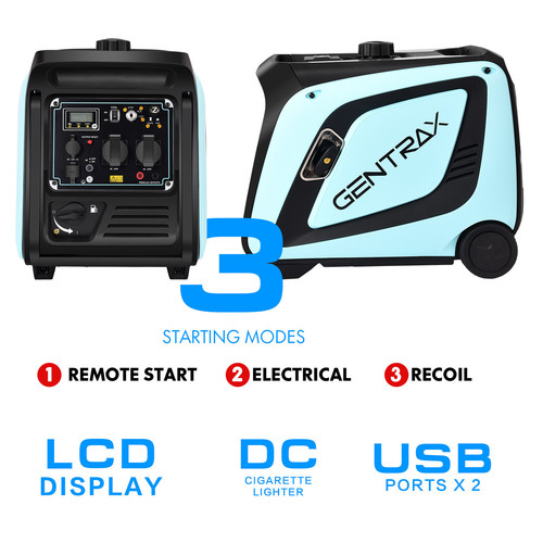Gentrax GTX4200 Pro Inverter Generator 4.2KW 3.5KW Remote Start Portable Camping - Picture 9 of 12