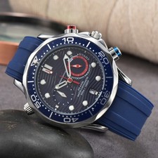 Steel strap, rubber strap, full-featured chronograph, men's quartz watch