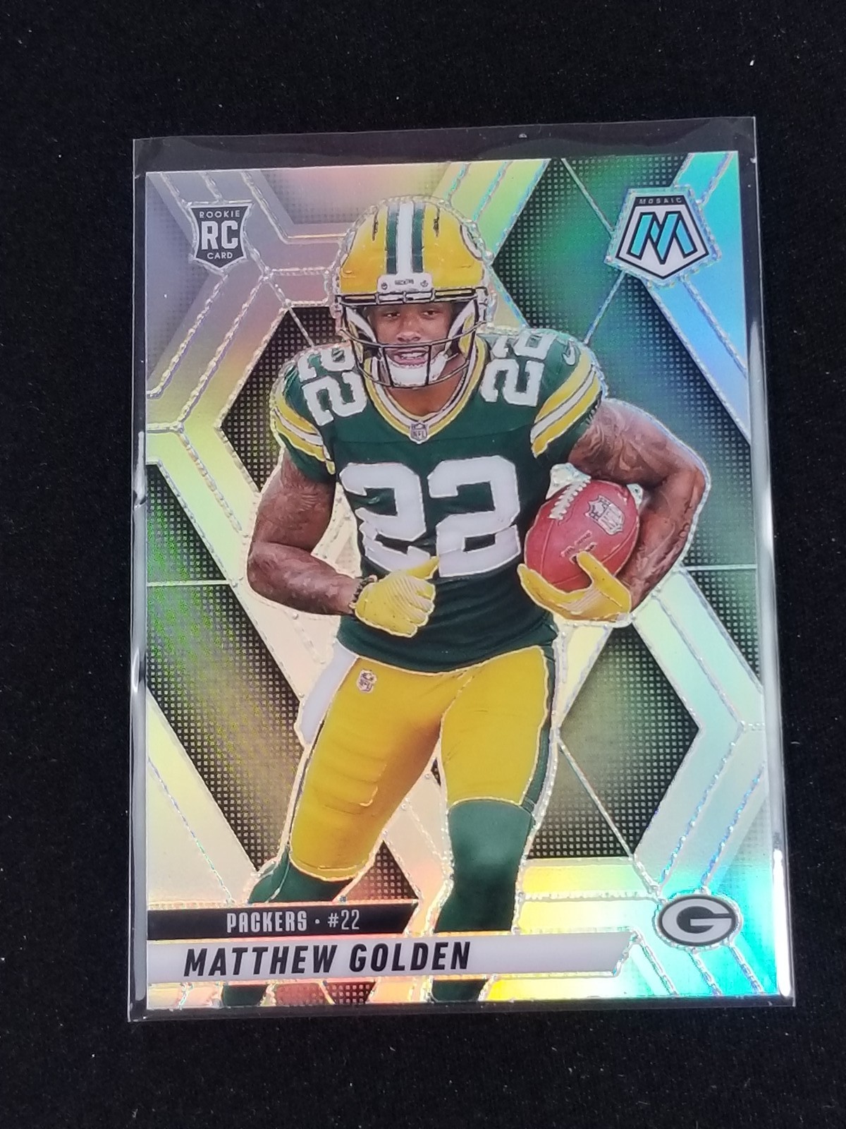 2025 Panini Mosaic #323 Matthew Golden Silver