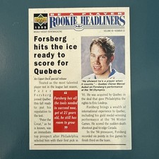 1994-95 Upper Deck Be a Player - NM Rookie Headliners Peter Forsberg #R152 (RC)