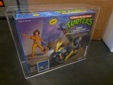 TMNT Series 4 Ninja Newscycle  Playmates  1991  AFA 80