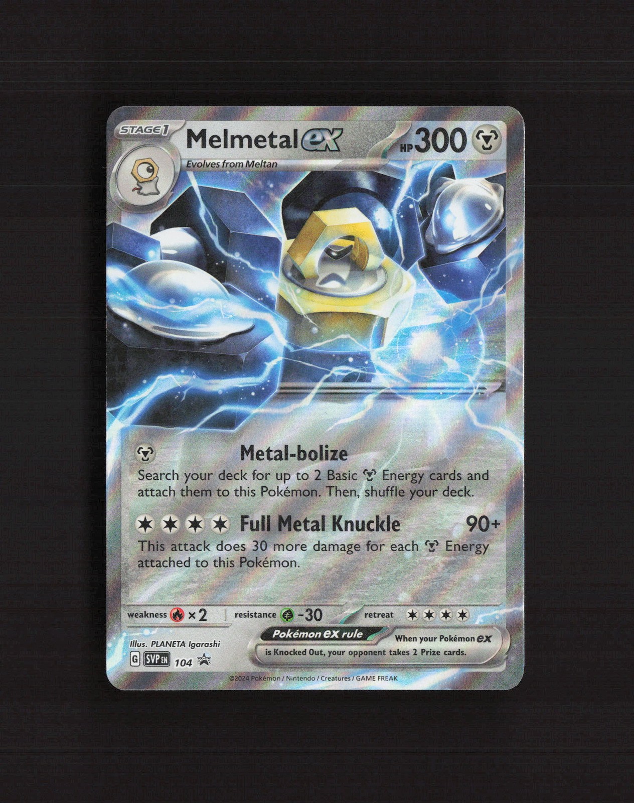 Melmetal ex 104 Scarlet & Violet Black Star Promo Holo Pokemon Card NM