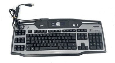Logitech G11 Gaming Keyboard USB Corded Wired PC Desktop Computer Y-UG75A Tested