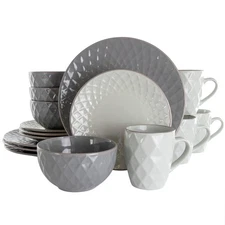 Elama El-Tahitiandiamond Tahitian Diamond 16 Piece Stoneware Dinnerware Set In