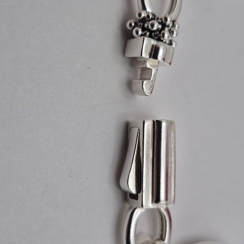 Bracciale Michael Dawkins argento sterling misura 7" lunghezza pietra topazio - Foto 2 di 13