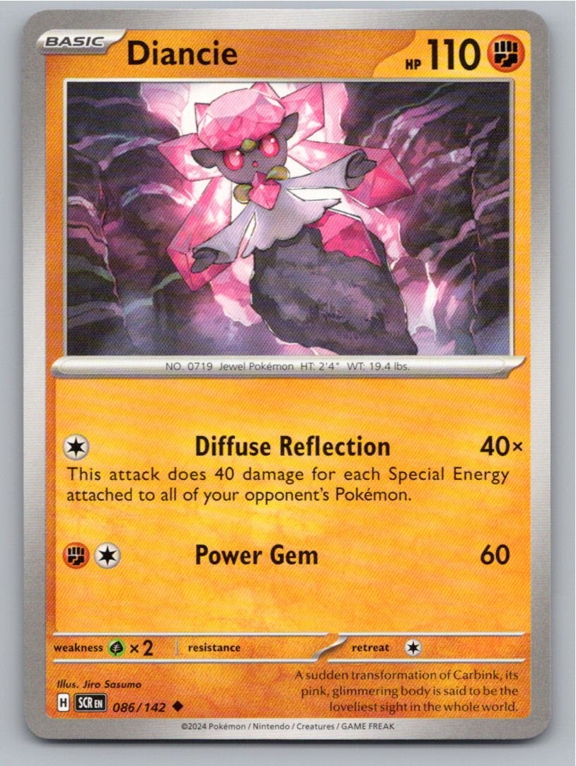 2024 POKEMON DIANCIE STELLAR CROWN 86/142 UNCOMMON NM A36561 FREE S&H
