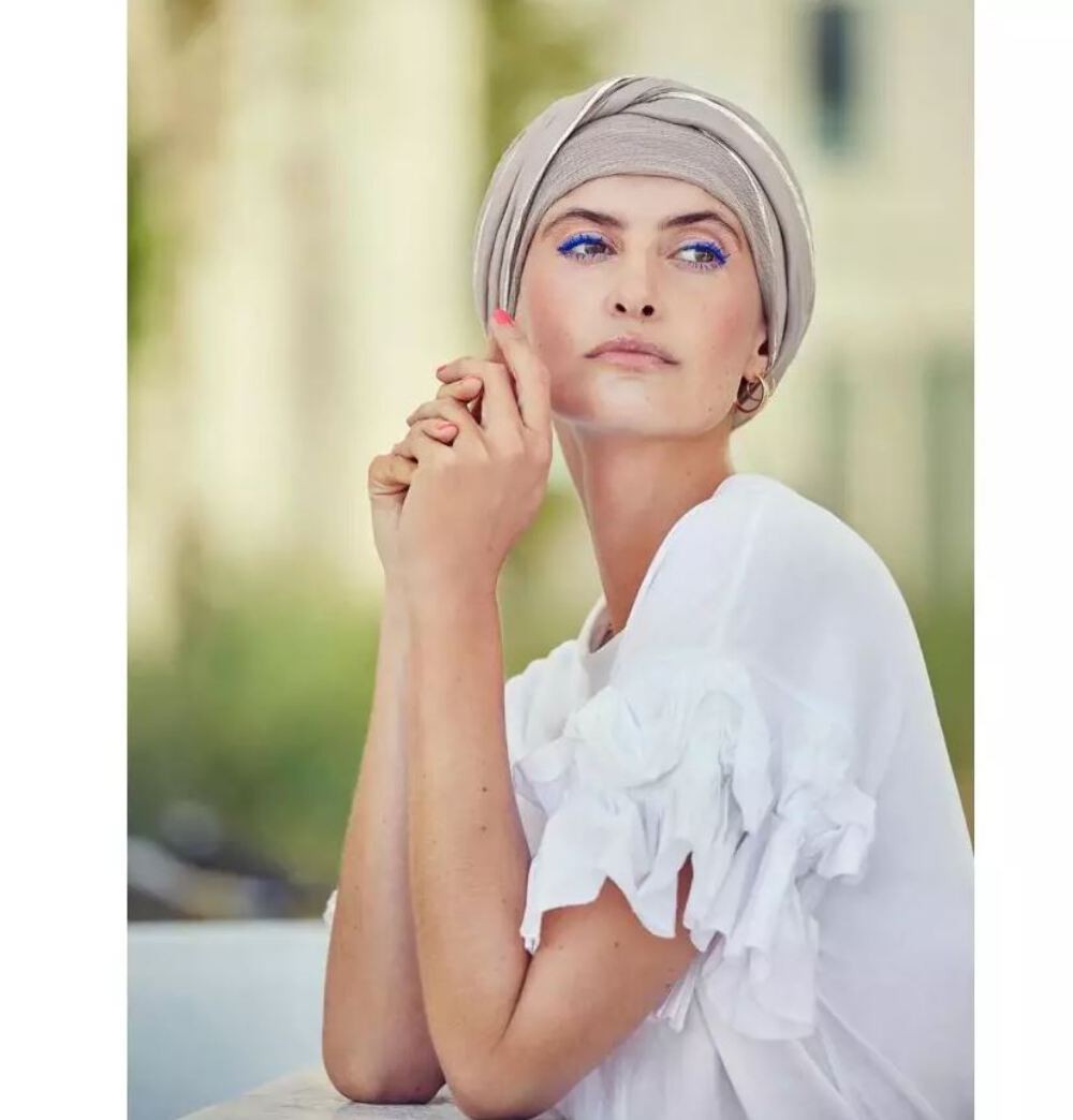 Emy V Turban - Structure with Plisse` | Beige Gold