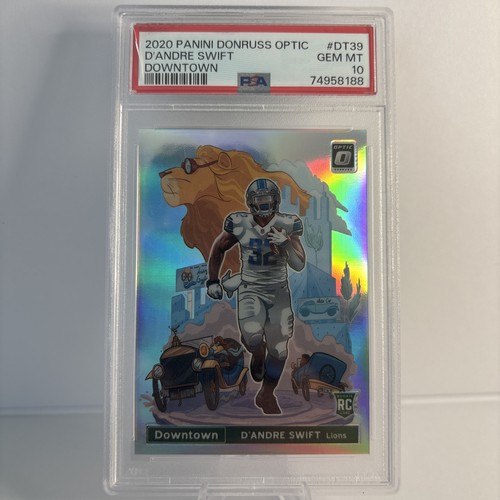 D'Andre Swift #DT-39 2020 Panini Donruss Optic Downtown card
