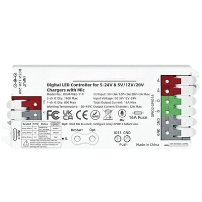 Für Outdoor Events LED Strip Controller USB-C PD 60W USB-C Eingang Highspeed Ch