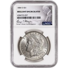 1884 O US Morgan Silver Dollar $1 - NGC Brilliant Uncirculated