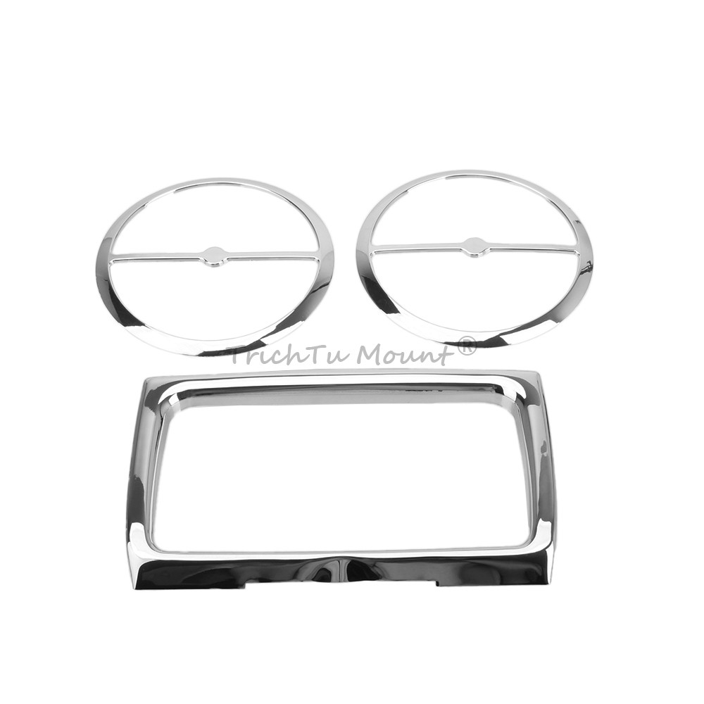 Chrome Speaker Radio Gauge Bezel Trim Ring For Harley Street Glide FLHX/I 14-23