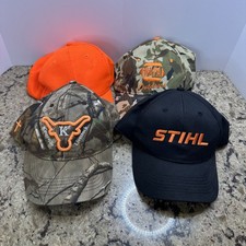 Genuine licensed STIHL NAPA black orange Camo baseball cap/hat LOT OF 4
