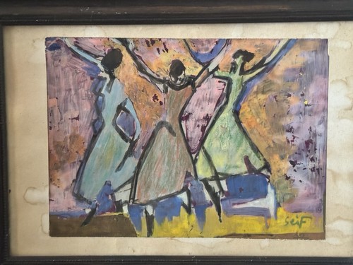 Seif Wanly , Egyptian 1906- 1979 , Guash paintings on Paper signed original - Picture 3 of 24