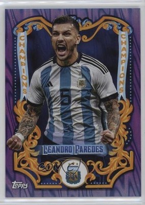 2023 Topps Argentina Fileteado Champions Purple Tango 13/15 Leandro Paredes 0xe7