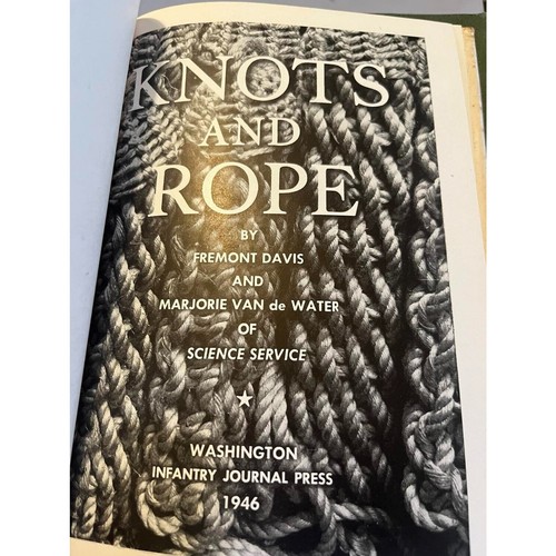 KNOTS & ROPE PHOTOTOLD IN 195 PICTURES BY DAVIS & VAN DE WATER 1946 Navy - Bild 2 von 3