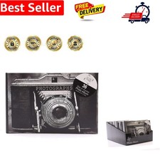 Image of Vintage Camera Mini Photo Album Memo Slip In Pocket Holds 36 Photos