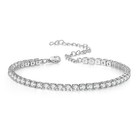 14K Gold Plated Cubic Zirconia Dainty Choker Chain Tennis Necklaces for Women 