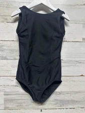 Girls Size Child’s Large ( 8-10 ) Tiger Friday Black Leotard - Very Good Used Co