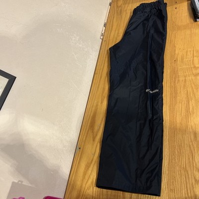 Columbia Sportswear Omni Tech Waterproof Pants Sm Wind Rain Sweat Black