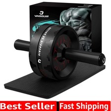 Ab Roller Wheel, Abs  Core Workout Equipment for Home Gym with Knee Pad Acce...