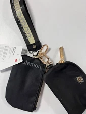 Black Lululemon dual pouch wristlet