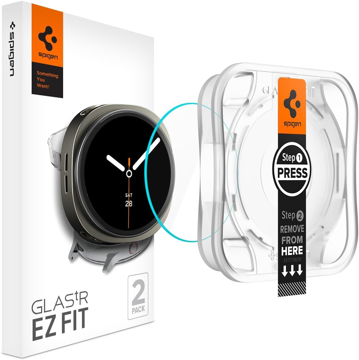 Tempered Glass Screen Protector [Glastr EZ FIT] Designed for Galaxy Watch 8 (44M