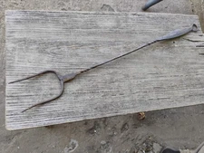 Vintage Squirrel Cooker Fork Hand Forged 21.5" Long