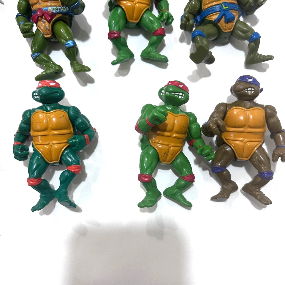 Lote de bonecos vintage Teenage Mutant Ninja Turtles TMNT Playmates brinquedos anos 80 anos 90 - Imagem 3 de 4