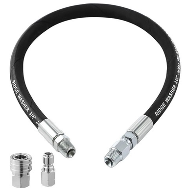 #ad RIDGE WASHER Preassure Washer Whip Hose With Swivel 3 8 Power 2 Feet Black $15.00