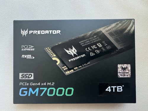 New Acer Predator GM7000 4TB NVMe Gen4 Gaming SSD, M.2 2280, Up to 7400MB/s