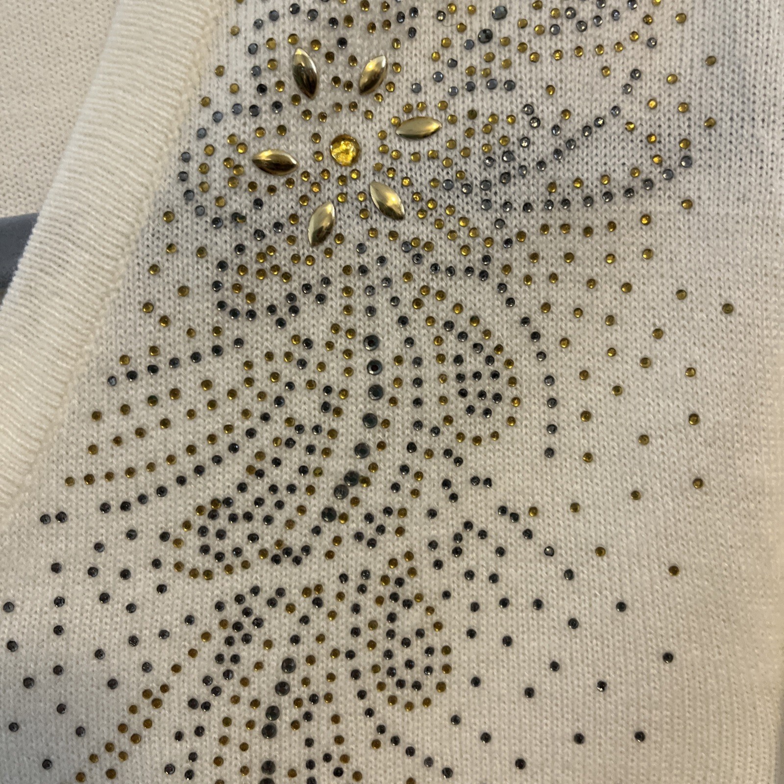 Cathy Daniels Women's XL off White Sweater With Embellishments. NWT 3/4 Sleeve thumbnail 13