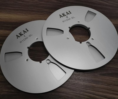 silvery R10M metal tape reel for Akai and others (1 PAIR)