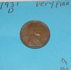 1931 D   WHEAT CENT   VERY FINE   #7