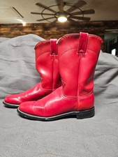 Justin Diamond ladies red vintage boots L44069 3055 size 7 1/2 B