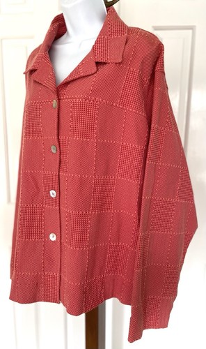 NWT Coldwater Creek - Womens 3X- Textured Embroidered Button Down Jacket- Coral - Picture 6 of 13