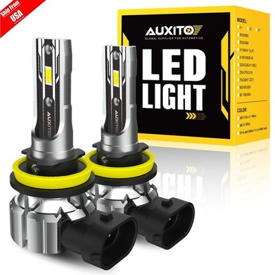 AUXITO H11 LED Headlight Kit Low Beam Bulb Canbus Super Bright 6500K White 1-6x