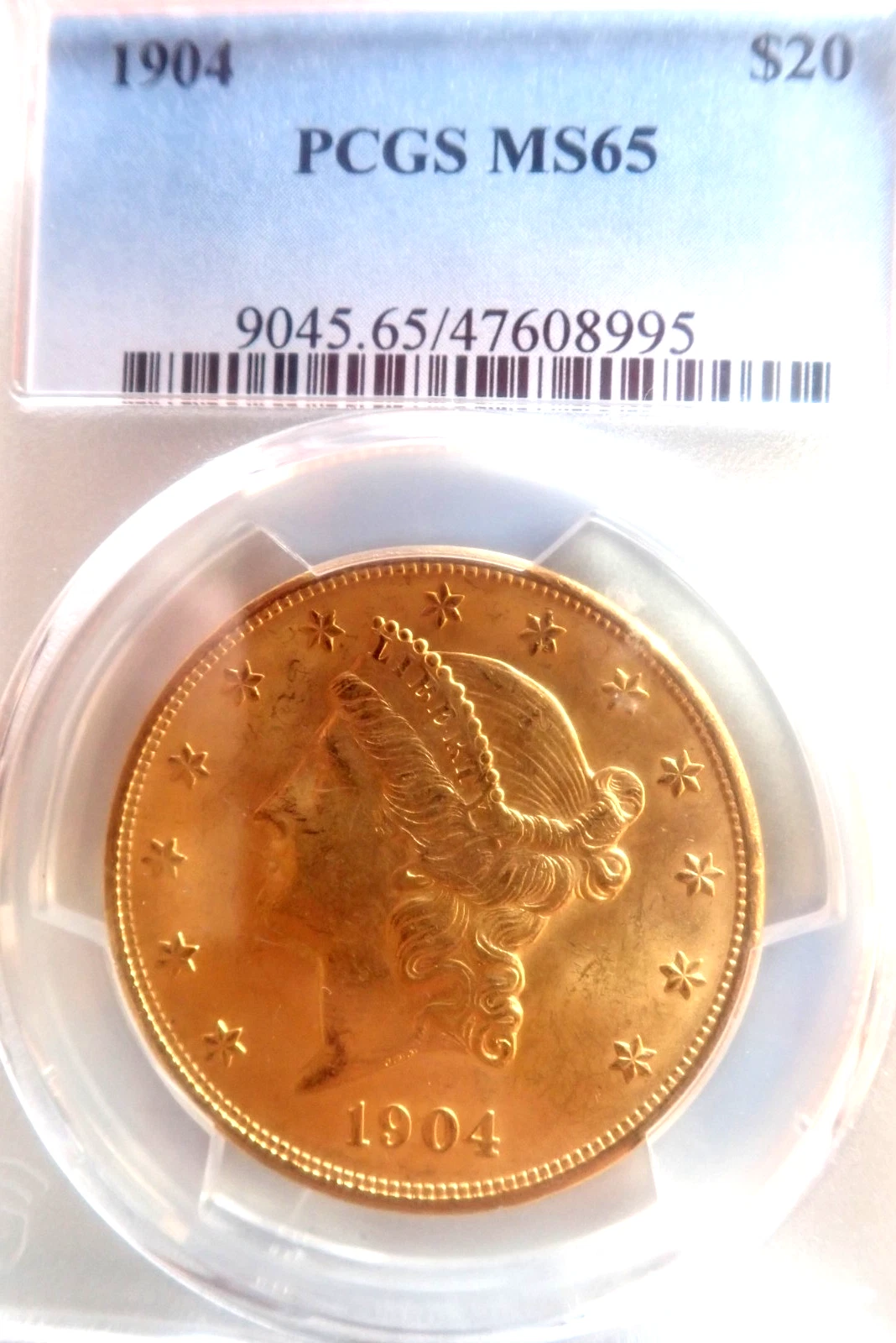 1904 $20 Liberty Gold Double Eagle PCGS MS 65