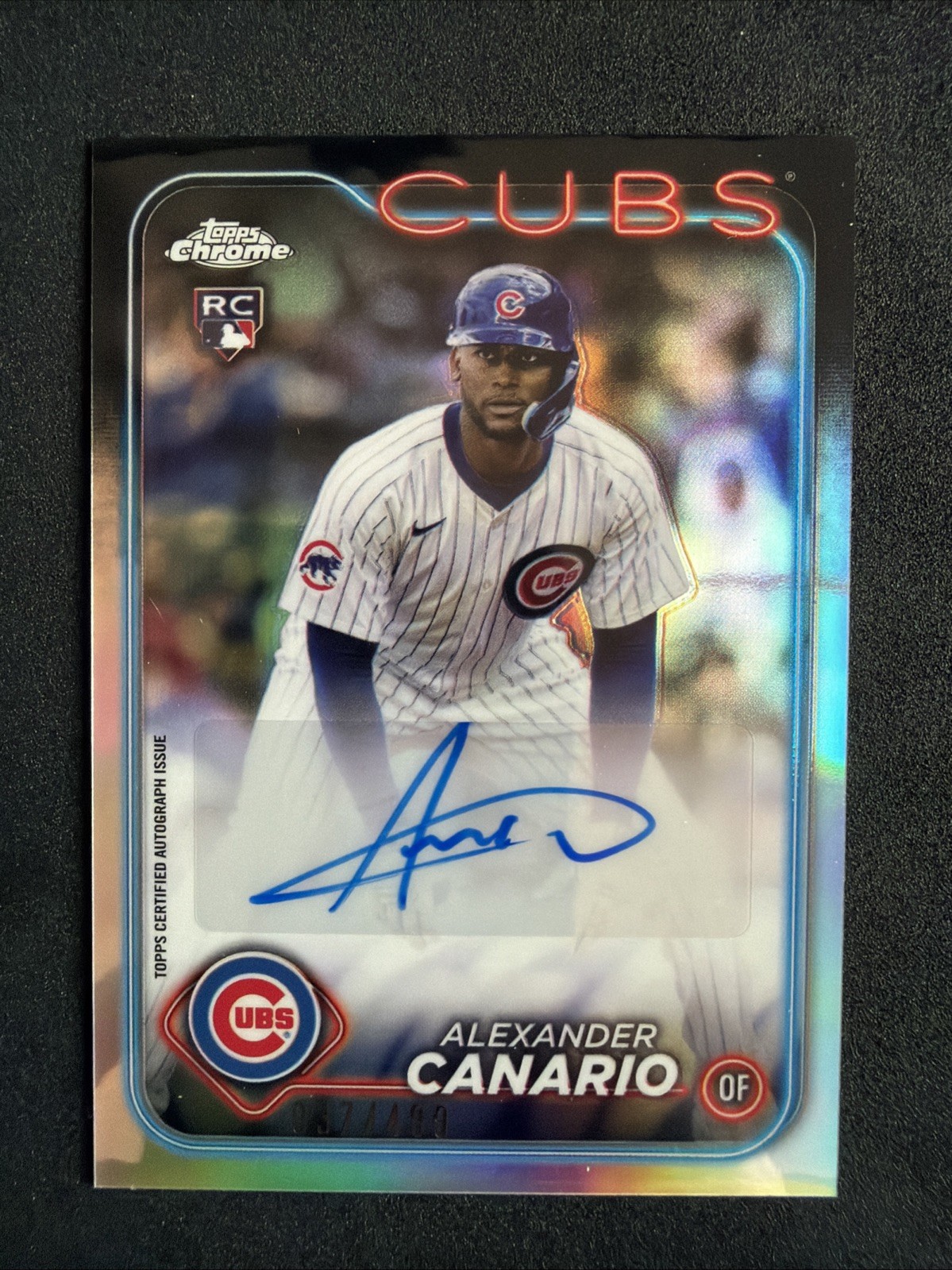 2024 Topps Chrome - Rookie Autographs Alexander Canario #RA-AC Refractor /499