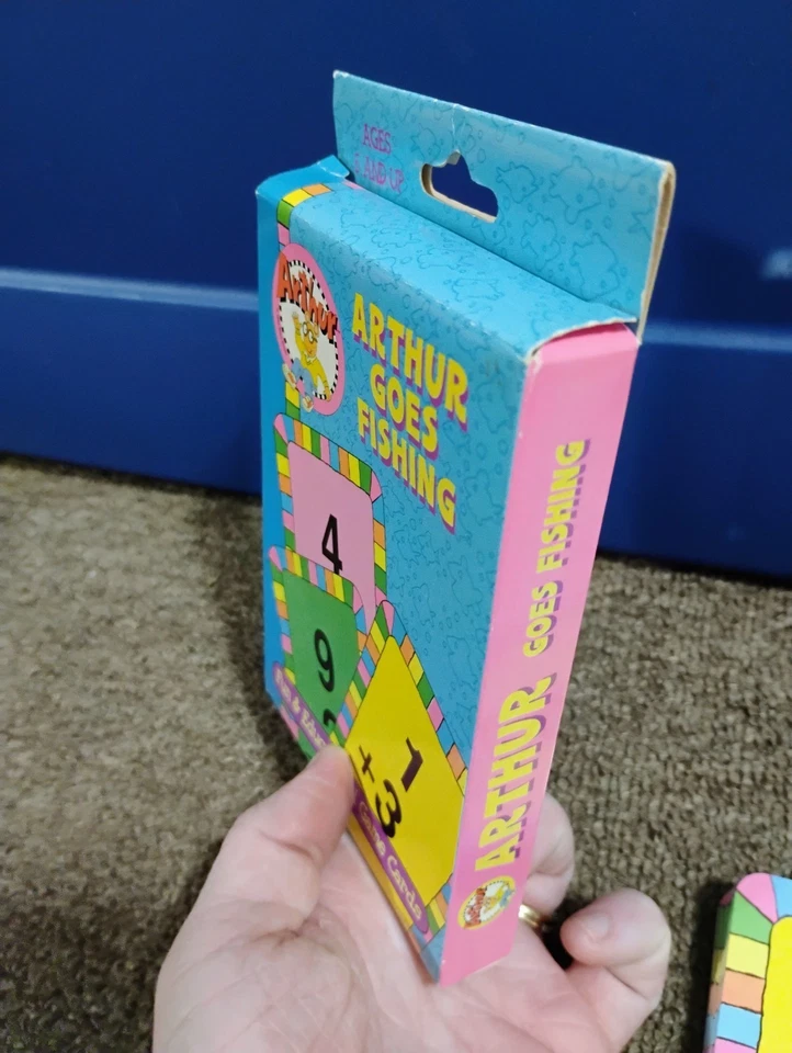 Vintage 1997 Arthur Goes Fishing Card Game Educational Math Card Game COMPLETE - Image 2 of 4
