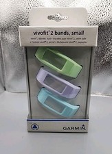 Garmin Vivofit 2 Bands, Small, 3-Pack: Mint, Lilac, Cloud, NIB