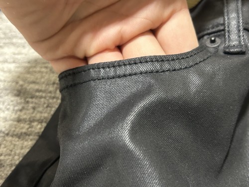 Gap Teen Girls Youth Sky High Skinny Black Leather Pants 14 Stretch NWT - Picture 7 of 14