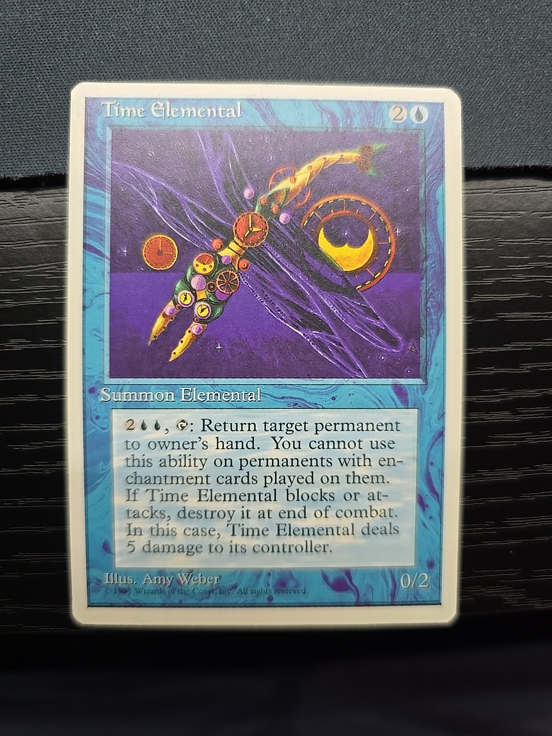 MTG Magic the Gathering Card NM - Time Elemental - Rare Blue Summon 1995 4th Ed
